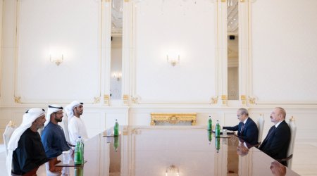 İlham Əliyev Birləşmiş Ərəb Əmirliklərinin bir sıra şirkətlərinin rəhbərlərini qəbul edib - YENİLƏNİB/FOTO