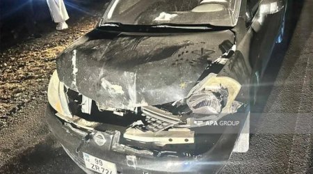 Qadın sürücü avtomobili eşşək arabasına çırpdı - FOTO