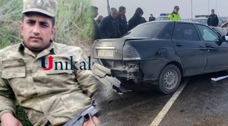 Mais Bərxudarovun sürücüsü olmuş hərbçi qəzada həlak oldu &ndash; VİDEO