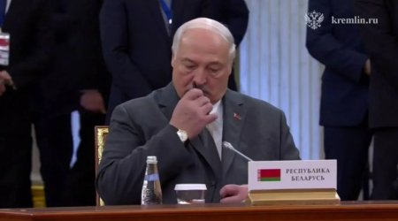 Lukaşenkonun MDB liderlərinin görüşündə bığlarını daraması gündəm oldu &ndash; VİDEO