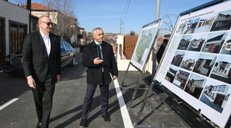 Prezident Xankəndinin Kərkicahan qəsəbəsində - FOTO