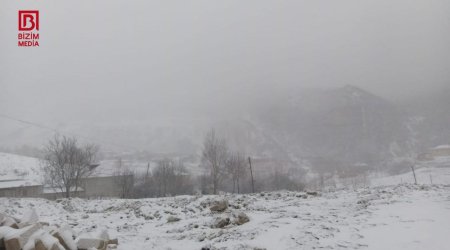 Xınalıq kəndində 6,9 dərəcə şaxta var - FOTO