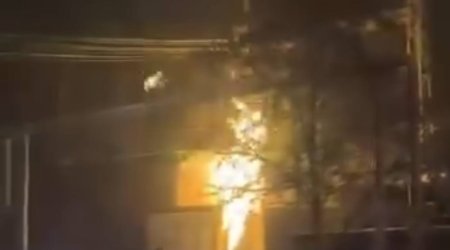 İrəvanda yanğın: Şəhərin bir neçə rayonunda işıq kəsildi - VİDEO