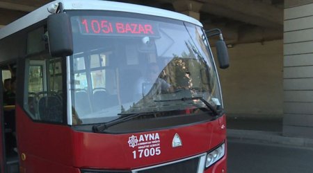 105 nömrəli avtobusdan şikayət: "Qrafik üzrə işləmir"