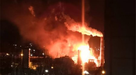 Ukraynadan Krasnodara PUA HÜCUMU &ndash; Neft emalı zavodu alovlara QƏRQ OLDU &ndash; VİDEO