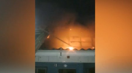 Beyləqanda yataqxana binasında YANĞIN &ndash; VİDEO