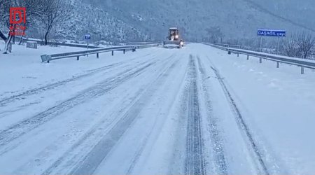 Güclü qarın yağdığı Şimal-qərb bölgəsində SON DURUM &ndash; FOTO