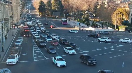 Bakıda bu yollarda sıxlıq var - SİYAHI