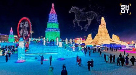 Çində buzdan şəhər inşa edildi - FOTO/VİDEO