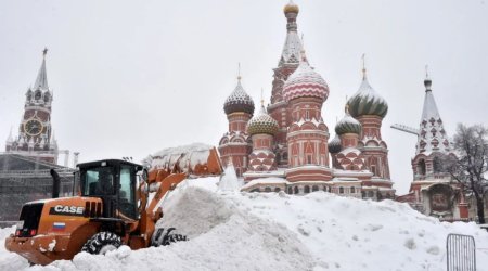 Moskvada yağan son qar 146 ilin ən güclü beş qar yağışından biri olub