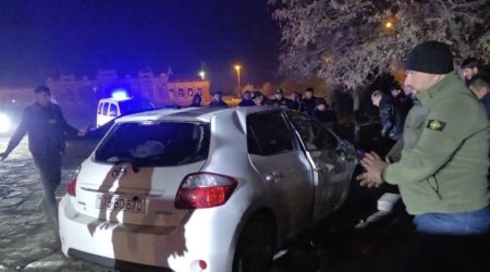 Naxçıvanda avtomobil aşdı - Sürücü xəsarət aldı - FOTO