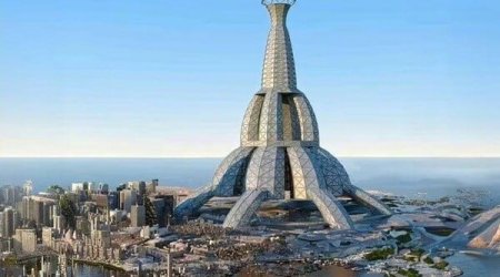 Ağlasığmaz layihə: Göydən aşağı bina tikiləcək