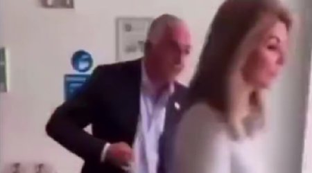 Rza Pəhləvinin arvadı ilə görüntüləri gülüş hədəfinə çevrildi &ndash; VİDEO