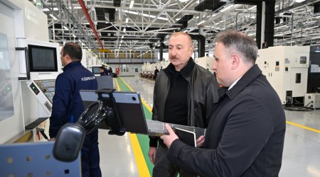 İlham Əliyev Tərtərdə elektromexanika zavodunun AÇILIŞINDA - FOTO/VİDEO