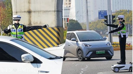 Çində robot YOL POLİSLƏRİ - FOTO