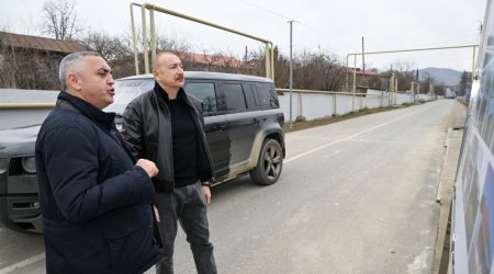 İlham Əliyev Ağdərə rayonunun Aşağı Oratağ kəndində - FOTO