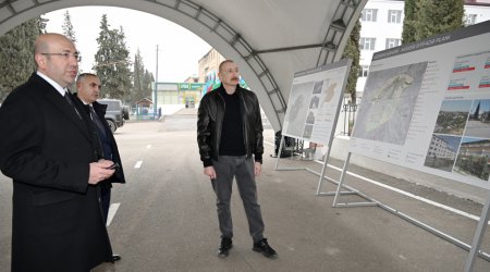 İlham Əliyev Ağdərənin Baş planı ilə tanış oldu - FOTO/VİDEO