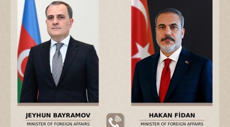 Ceyhun Bayramov Hakan Fidanla regiondakı təhlükəsizliyi MÜZAKİRƏ ETDİ
