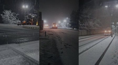 Azərbaycanın şimal-qərb bölgəsinə güclü qar yağır &ndash; VİDEO