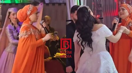 Fərqanə Qasımova toyda qızı üçün OXUDU - VİDEO