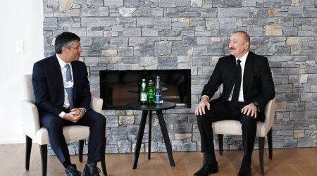 İlham Əliyev Davosda Braziliyanın &ldquo;BTG Pactual&rdquo; şirkətinin sədri ilə görüşüb - FOTO/VİDEO