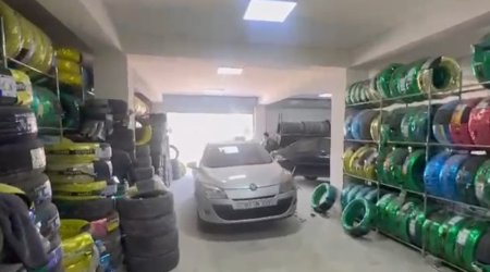Yaşayış binasındakı təkər satışı anbarı bağlandı &ndash; VİDEO