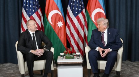İlham Əliyev və Donald Tramp arasında GÖRÜŞ KEÇİRİLDİ - FOTO/VİDEO