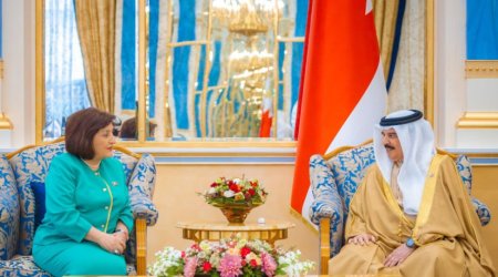 Sahibə Qafarova Bəhreyn Kralı ilə görüşdü - FOTO