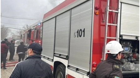 Sumqayıtda avtomobil təmiri sexində YANĞIN &ndash; YENİLƏNİB/VİDEO