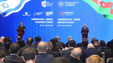Azərbaycan-İsrail biznes forumunda iqtisadi əlaqələrin genişləndirilməsi müzakirə olunub - FOTO/VİDEO