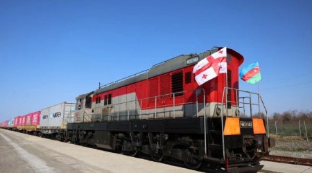 Poti&ndash;Bakı ekspres blok-qatarı yola salındı &ndash; FOTO