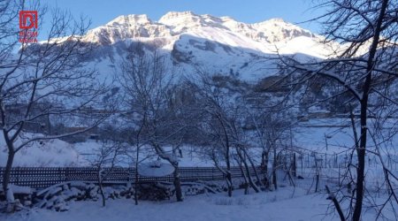 Bu bölgədə avtomobil yolları buz bağlayıb - FOTO