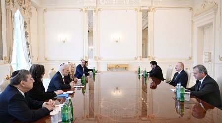 Betsi Berns Korn İlham Əliyevin QƏBULUNDA &ndash; FOTO/VİDEO