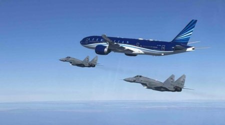 Serbiya qırıcıları Prezidentin təyyarəsini belə müşayiət etdilər &ndash; FOTO/VİDEO