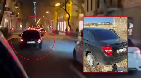 Bakıda sürücü qaydaları belə pozdu - ANBAAN VİDEO