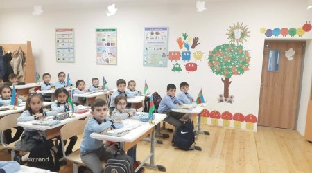 Bu rayonda yenidən qurulan orta məktəb - FOTO