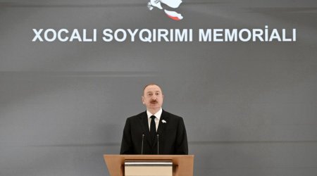 Prezident: "Xocalı soyqırımının məsuliyyətini Ermənistan dövləti daşıyır" - VİDEO