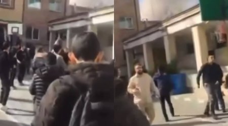 İranda məktəblilər İsrailin hücumlarına sevinir - VİDEO