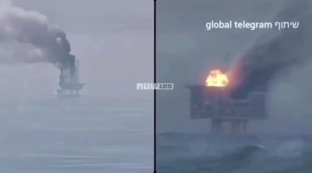 İrandan növbəti HÜCUM &ndash; BƏƏ-nin neft platforması alovlar içində - VİDEO