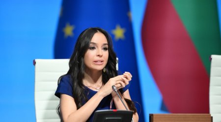 Leyla Əliyeva "Yaşıl enerji layihələri" sessiyasında çıxış edib - FOTO