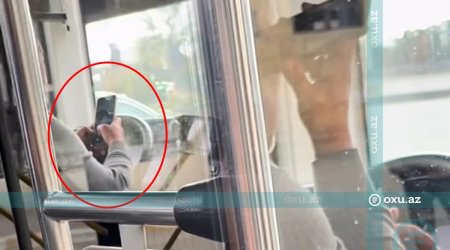 Sumqayıtda sərnişinləri təhlükəyə atan avtobus sürücüsü CƏZALANDIRILDI - VİDEO