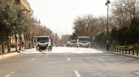 Bakıda İMƏCİLİK: 537 küçə yuyuldu - FOTO