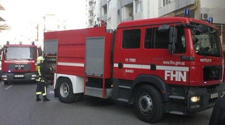 İsmayıllıda EV YANDI