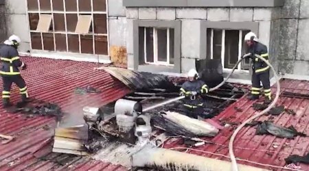 Naxçıvanda restoranda yanğın - İşçilərlə müştərilər təxliyə edildi - VİDEO