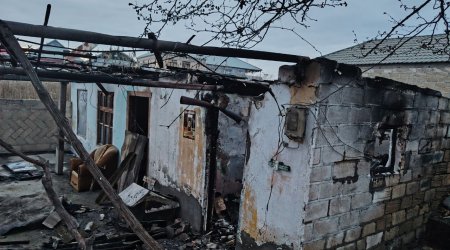 Yevlaxda avtoyuma mərkəzində YANĞIN - FOTO