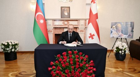 Prezident Gürcüstan səfirliyində - Başsağlığı verdi &ndash; FOTO