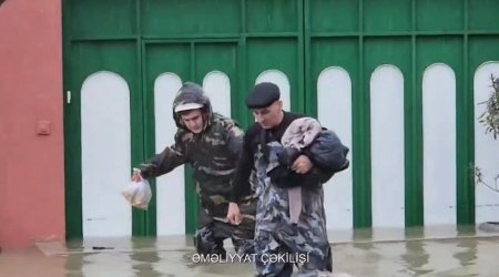 Su basmış ərazilərdən 84 nəfər təxliyə edildi, 20-si azyaşlıdır - VİDEO