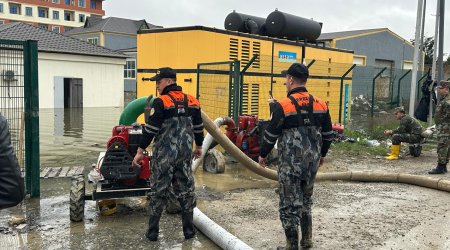 Abşeronda yağışın yaratdığı fəsadlar belə aradan qaldırılır - FOTO