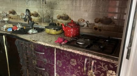 Şəkidə evdə partlayış olub, iki nəfər xəsarət alıb - FOTO/VİDEO