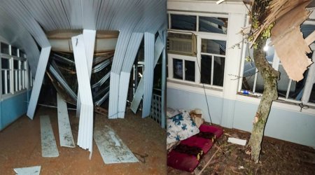 Ağac evin üstünə aşdı: “Elə bildik, raket düşdü” - FOTO